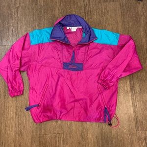 Columbia Radial Sleeve Vintage Wind breaker / Parka. Retro Pink Womens Large
